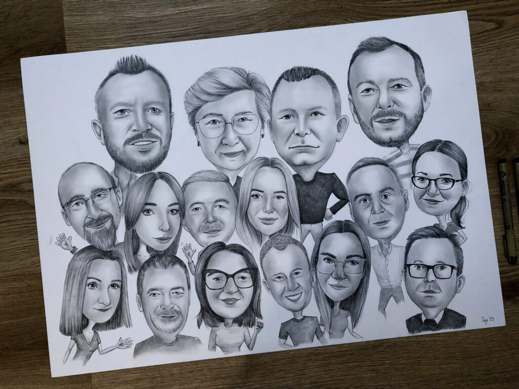 karykatura grupowa